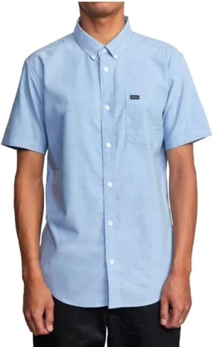 RVCA Men's That'll Do Short Sleeve Oxford Woven Button Up Shirt