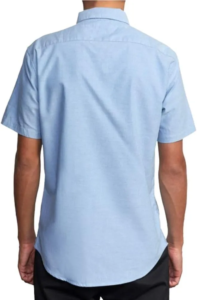 RVCA Men's That'll Do Short Sleeve Oxford Woven Button Up Shirt