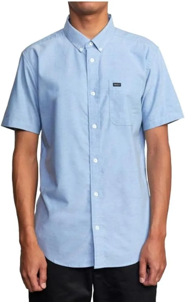 RVCA Men's That'll Do Short Sleeve Oxford Woven Button Up Shirt
