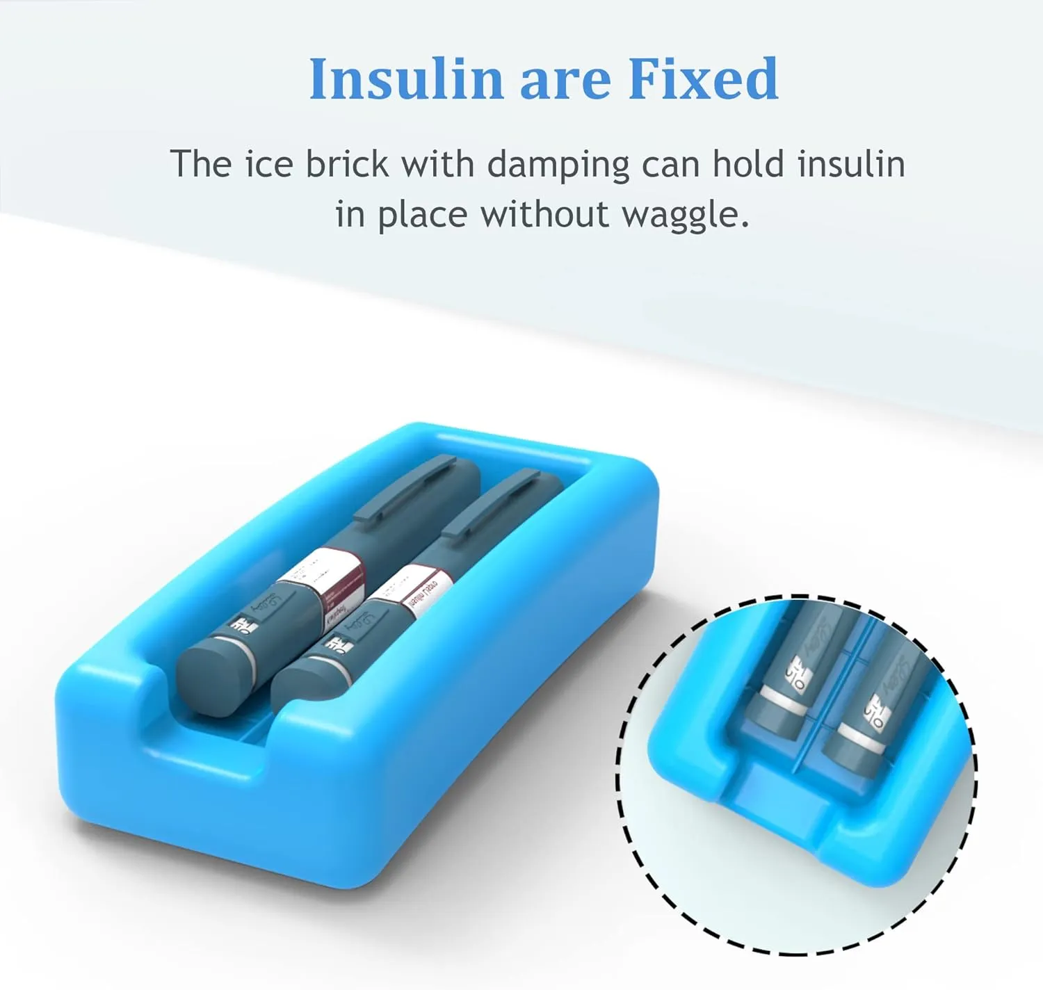 SHBC Insulin Pen Carrying Case Portable Medical Cooler Bag for Diabetes with Protective Ice Brick - Convenient to Changing Needles with Each Injection White Pink