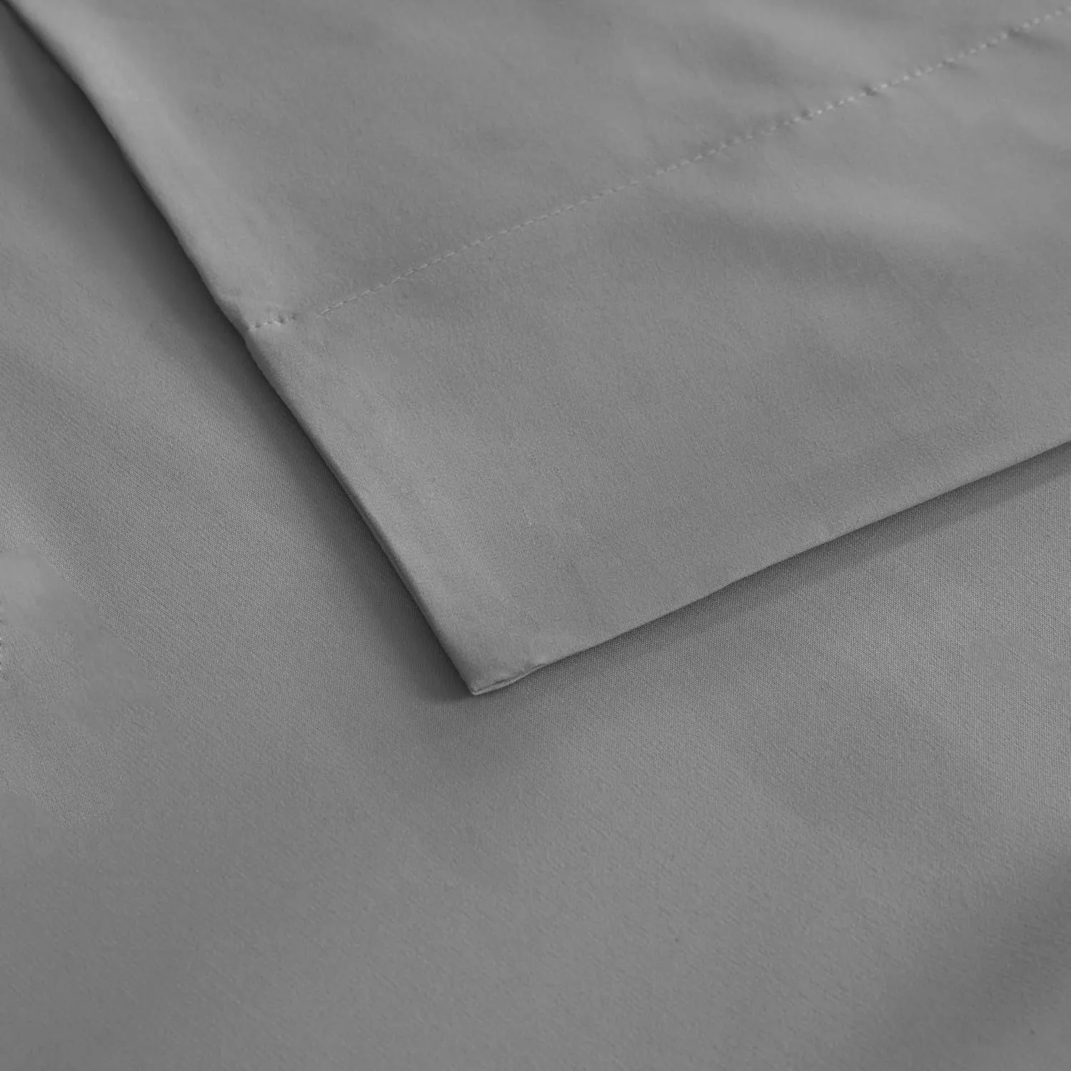Sleep Philosophy Smart Cool Microfiber Moisture-Wicking Breathable 4 Piece Cooling Sheet Set, King Size, Grey (SHET20-963)