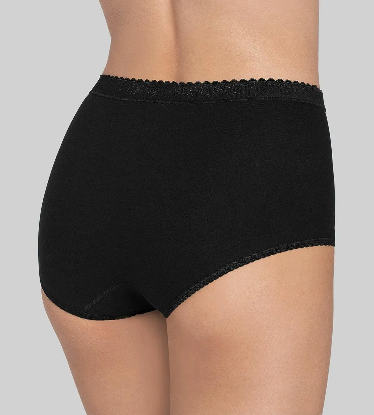 Sloggi 2 Pack Control Maxi High Waisted Cotton Underwear For Women or Lady White Cheeky Ladies Panties Briefs Knickers Pants