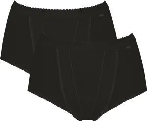 Sloggi 2 Pack Control Maxi High Waisted Cotton Underwear For Women or Lady White Cheeky Ladies Panties Briefs Knickers Pants