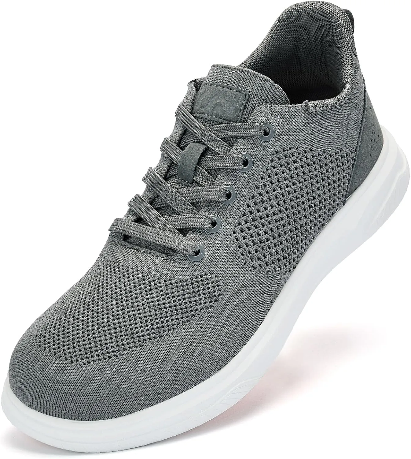 Slow Man Oxford Shoes for Men Casual Dress Sneakers Wide Width Comfortable Office Walking Breathable Mesh Business Shoe 11.5 Grey