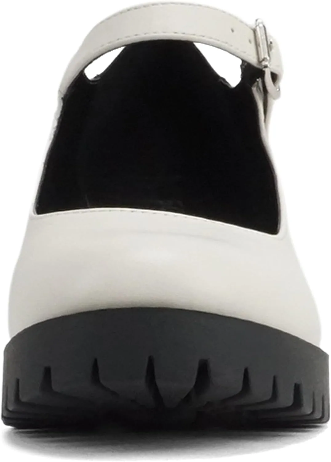 Soda “Boxer” ~ Women Mary Jane Round Toe Chunky Block Heel Lug Sole Pump with Adjustable Strap