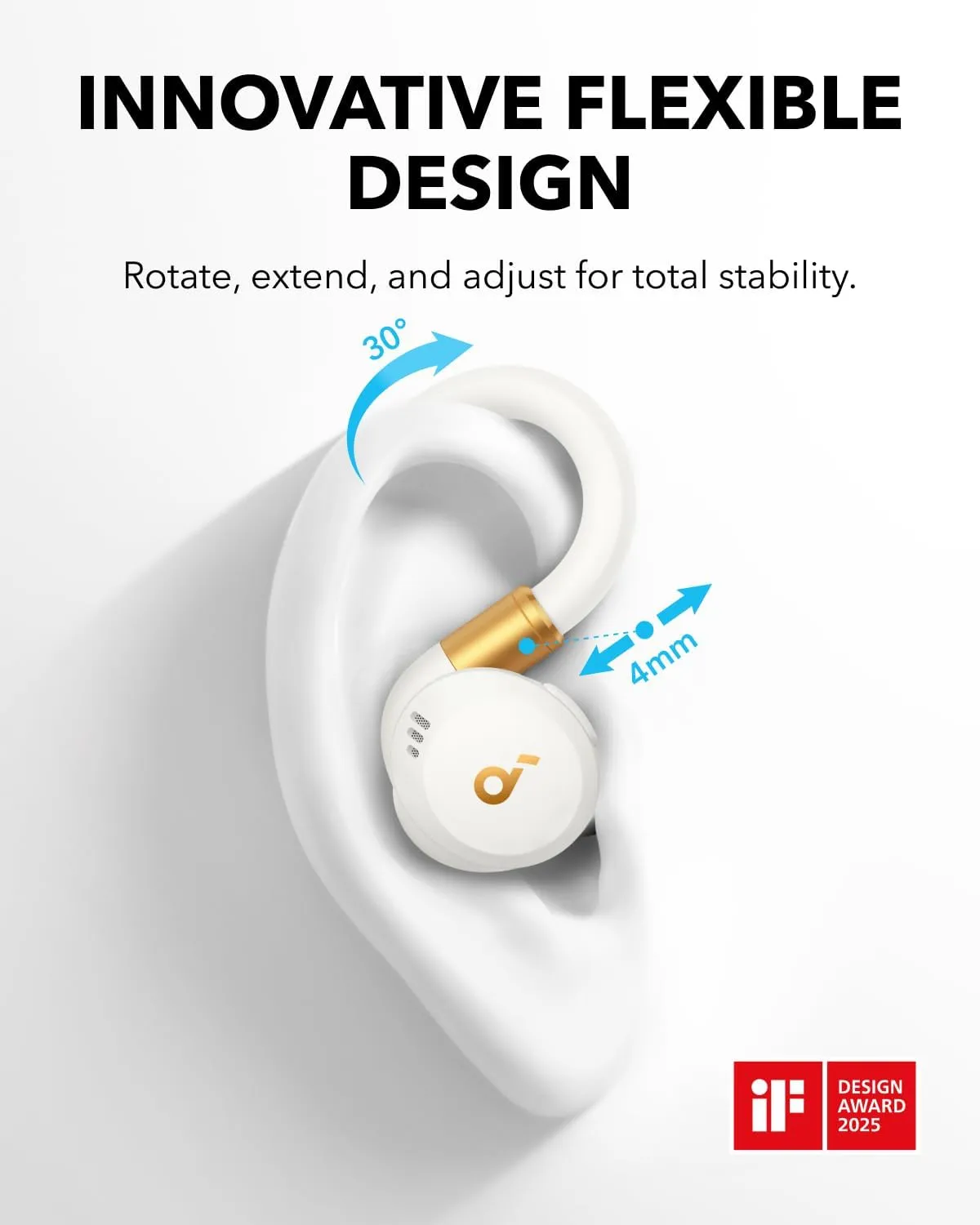 soundcore Sport X20 by Anker, True-Wireless Workout Earbuds, Rotatable and Extendable Ear Hooks, Noise Cancelling, Deep Bass, IP68 Waterproof, Sweatproof, Dustproof, 48H Play, Sport Earbuds for Gym
