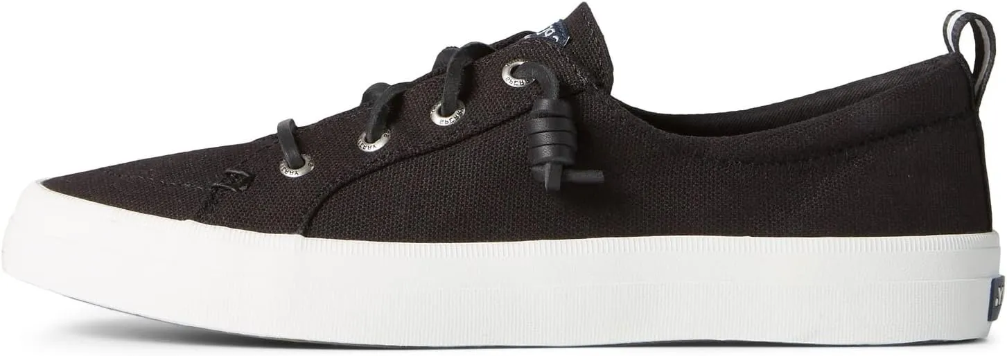 Sperry Women's Crest Vibe Sneaker, Black, 6 Wide