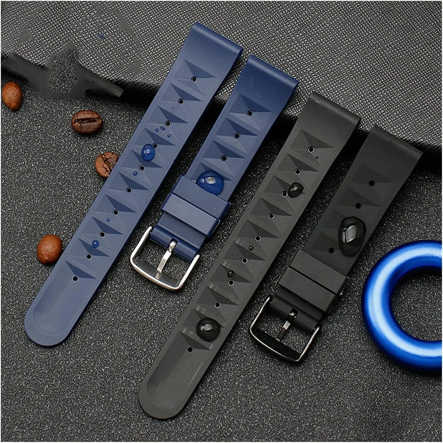 Sport Diving Watch Strap For Seiko Rubber Watchband For Samsung For Huawei Replace Wrist Belt