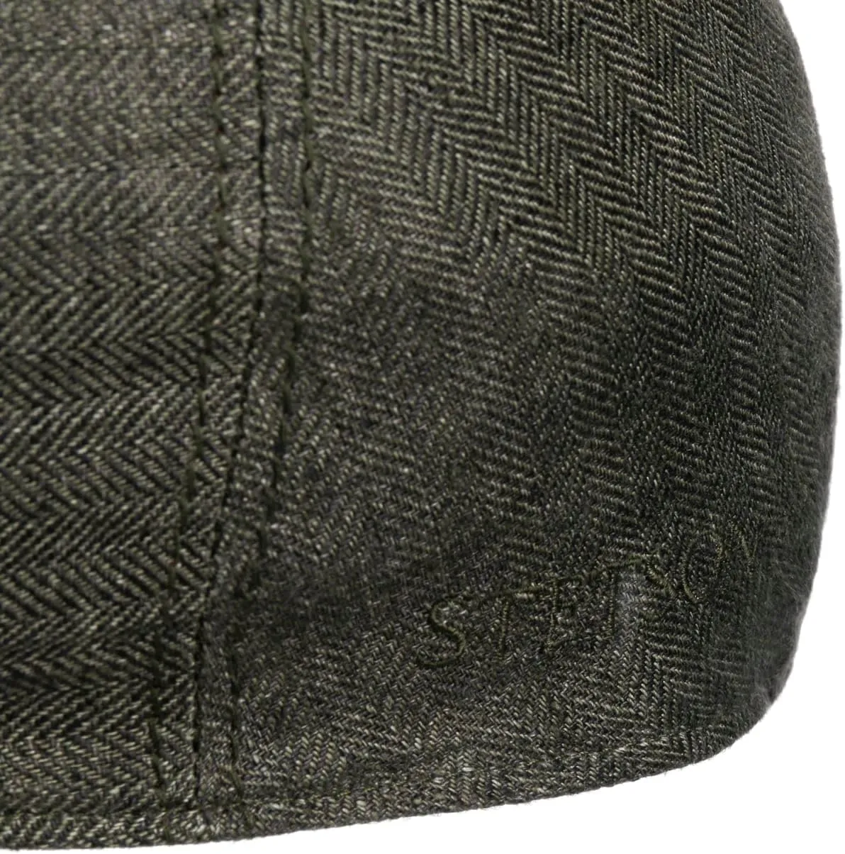 Stetson Herringbone Linen Flat Cap Men | Made in The EU