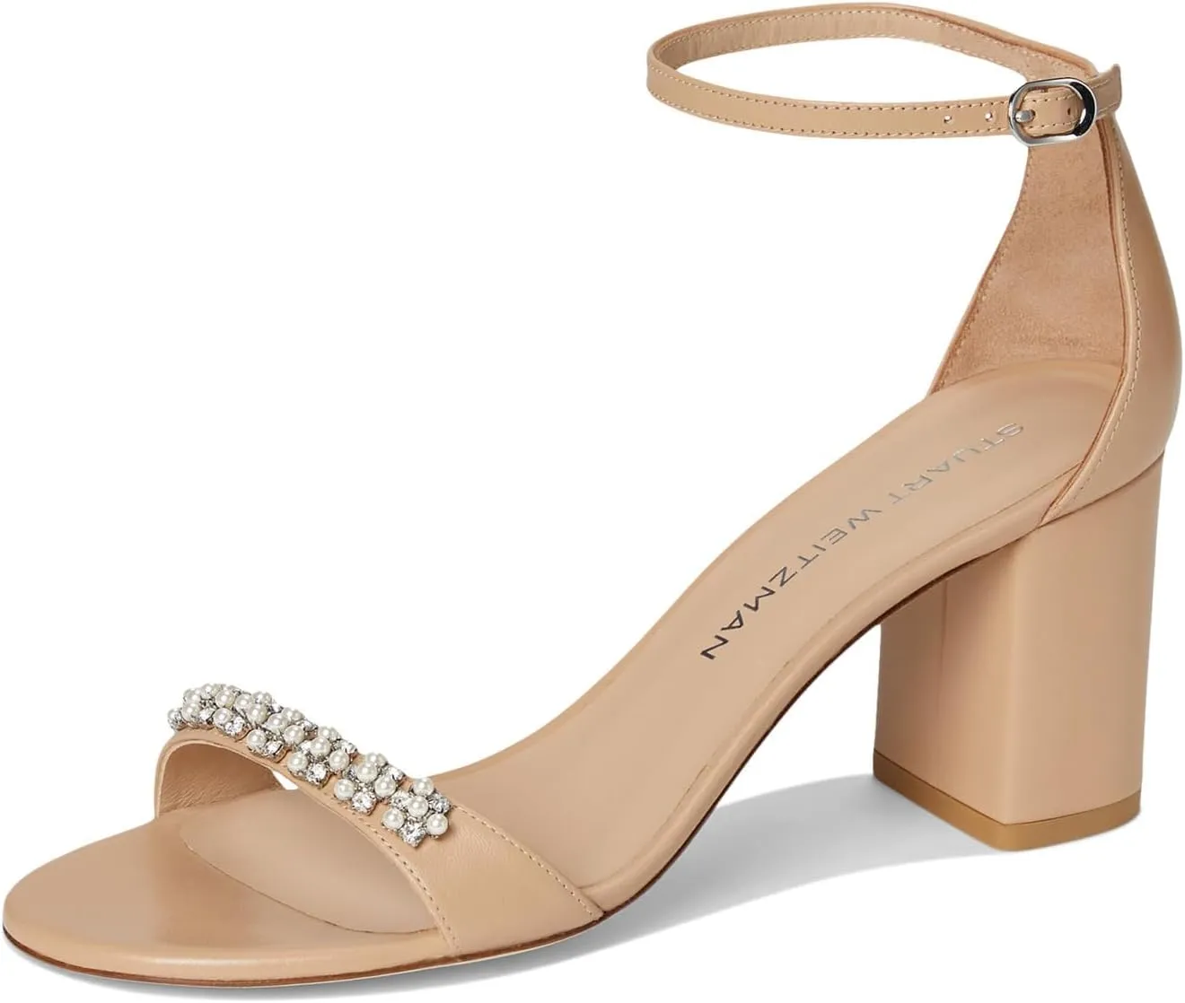 Stuart Weitzman Women's Nudist Poppy Block 75 Pump