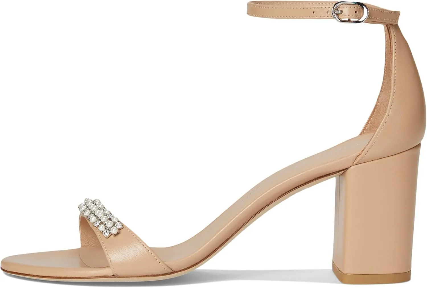 Stuart Weitzman Women's Nudist Poppy Block 75 Pump