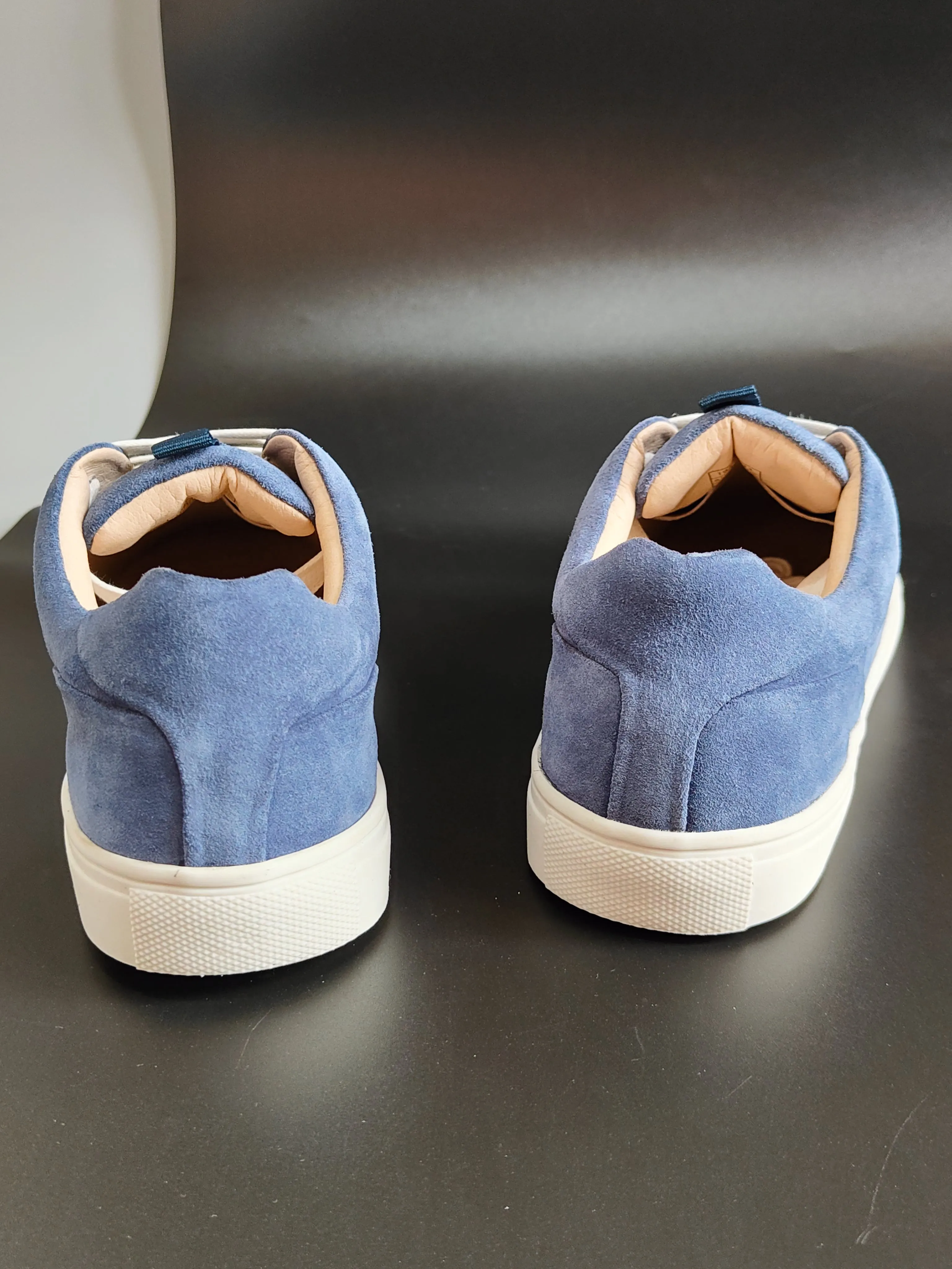 Suede Leather Flat Shoes in Blue UK 6 / EU 39