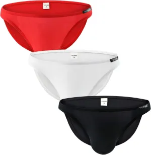 Super Soft Ice Silk Swim Briefs Men's Low-Rise Bikini Underwear 9023