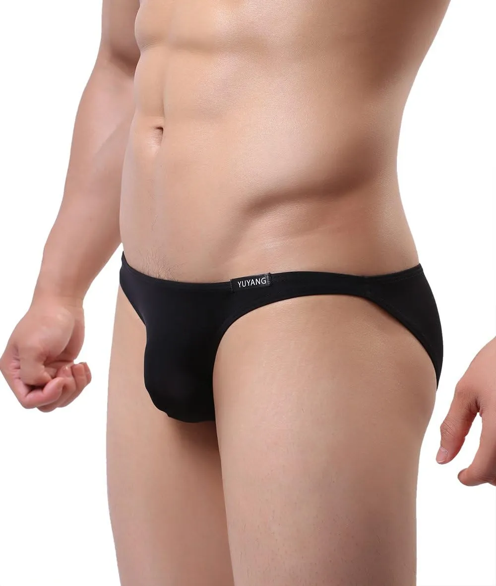 Super Soft Ice Silk Swim Briefs Men's Low-Rise Bikini Underwear 9023