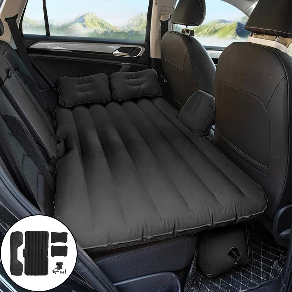 SUV Air Mattress,Car Mattress Back Portable Integrated SUV Camping Bed with 2-in-1 Air Pump, Pillows & Carry Bag,Car Mattress Back Seat Portable Foldable Car Air Bed Sleeping Pad