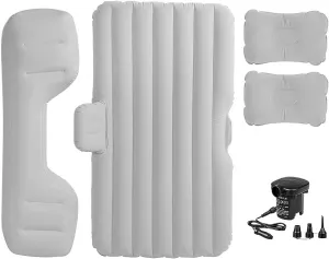 SUV Air Mattress,Car Mattress Back Portable Integrated SUV Camping Bed with 2-in-1 Air Pump, Pillows & Carry Bag,Car Mattress Back Seat Portable Foldable Car Air Bed Sleeping Pad