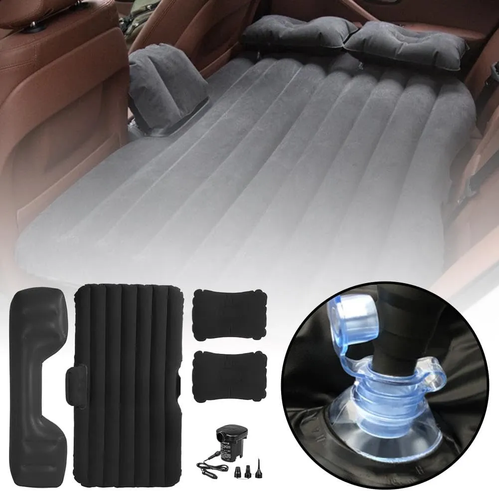 SUV Air Mattress,Car Mattress Back Portable Integrated SUV Camping Bed with 2-in-1 Air Pump, Pillows & Carry Bag,Car Mattress Back Seat Portable Foldable Car Air Bed Sleeping Pad
