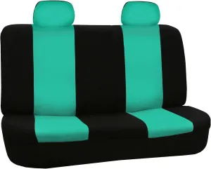 TLH Flat Cloth Seat Covers Rear, Mint Color-Universal Fit for Cars, Auto, Trucks, SUV