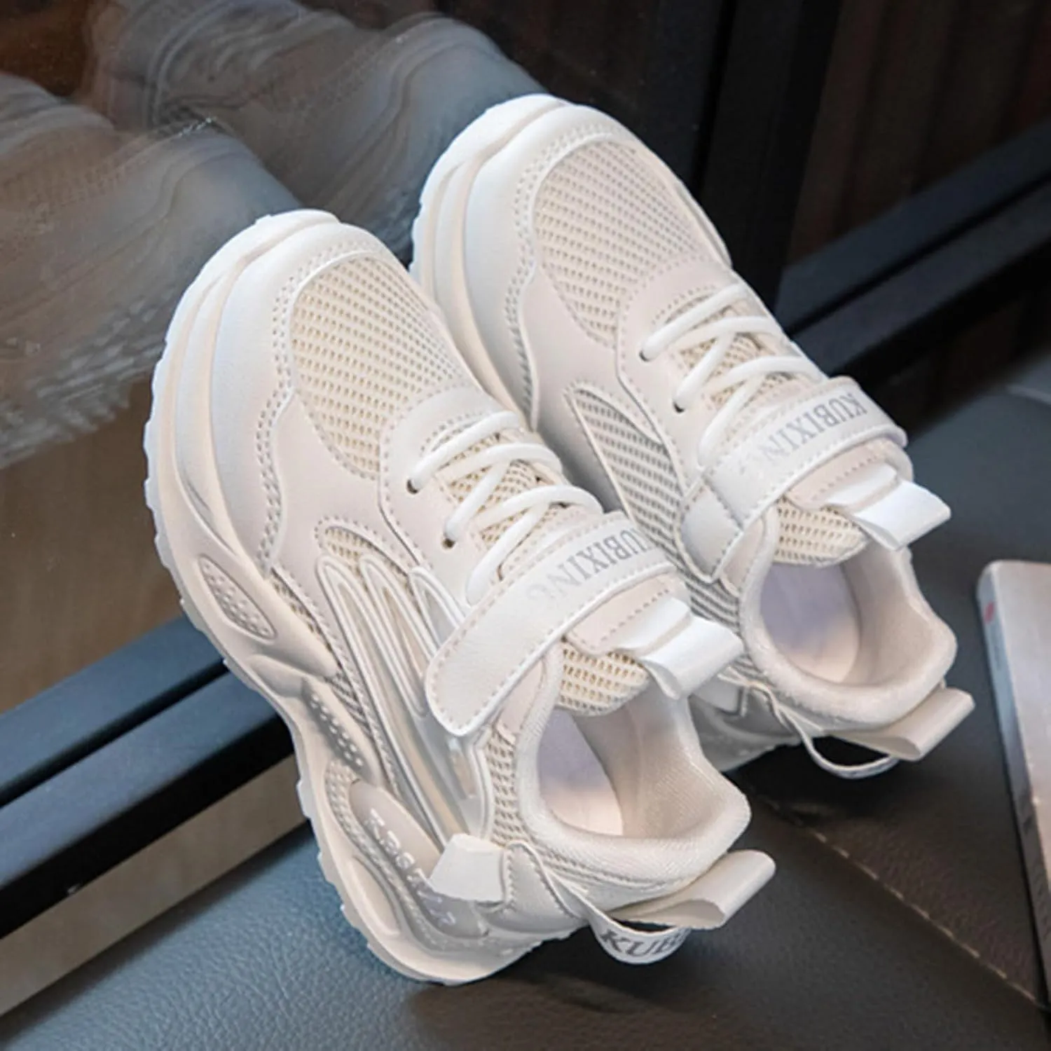 Toddler Big Kids Shoes Boys Girls Breathable Sneakers Athletic Running Shoes Casual White Sports Girl Slip on Sneakers