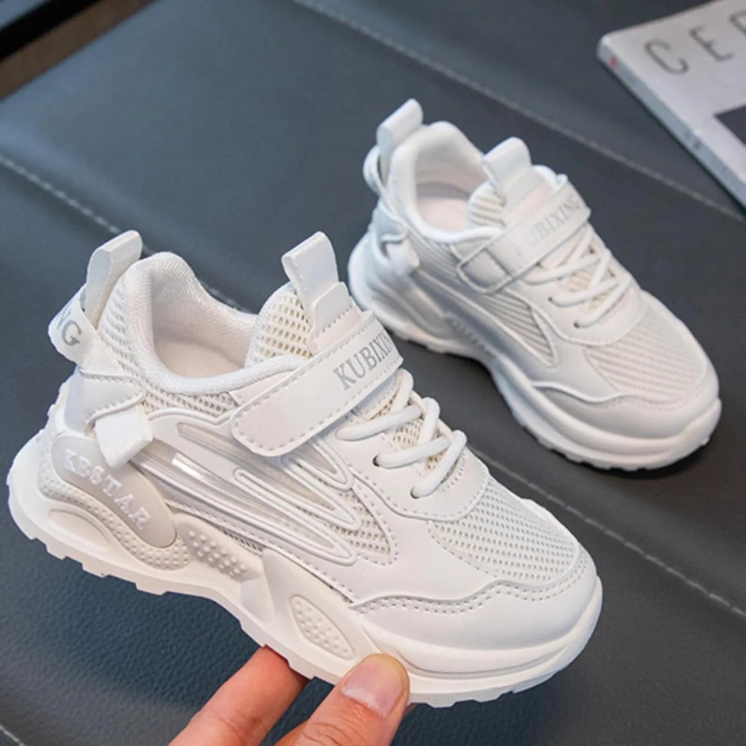 Toddler Big Kids Shoes Boys Girls Breathable Sneakers Athletic Running Shoes Casual White Sports Girl Slip on Sneakers