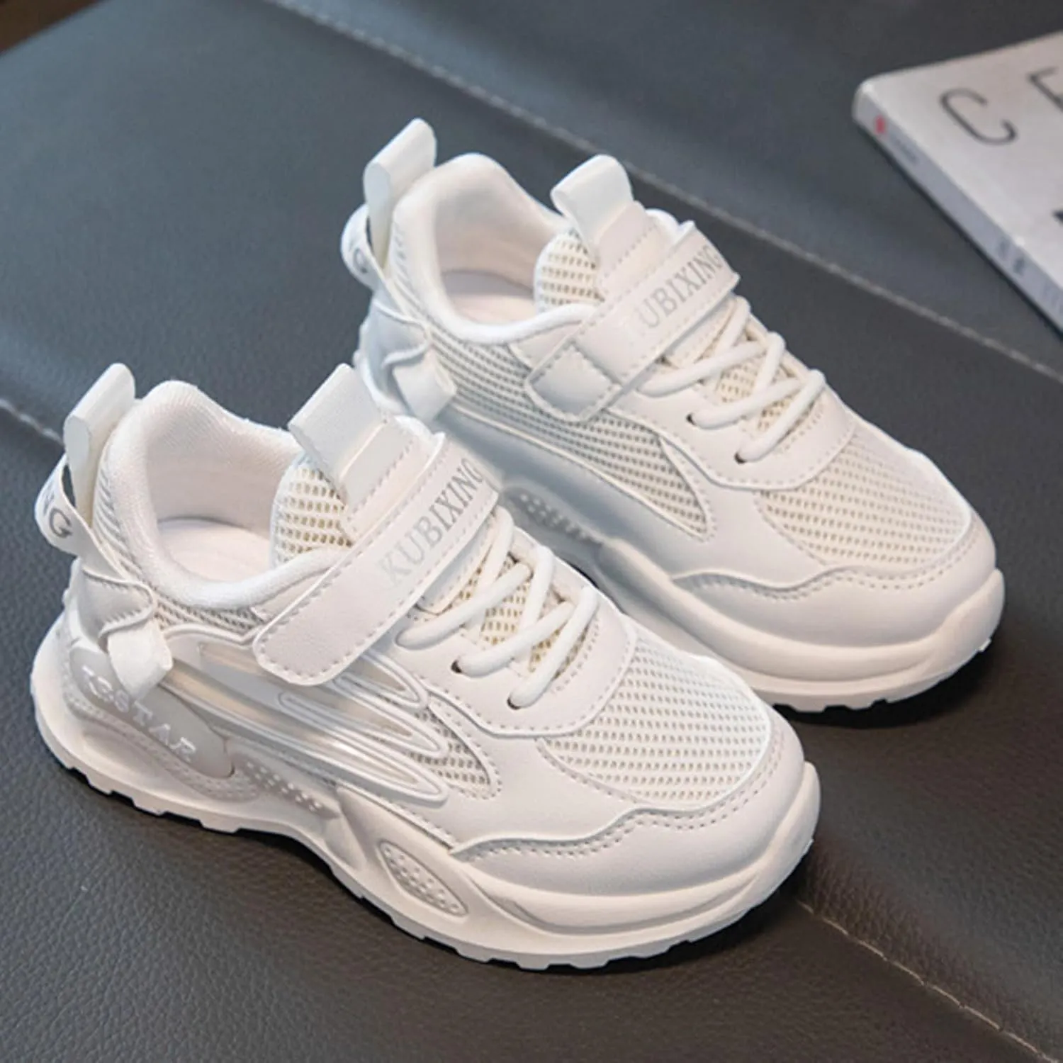 Toddler Big Kids Shoes Boys Girls Breathable Sneakers Athletic Running Shoes Casual White Sports Girl Slip on Sneakers