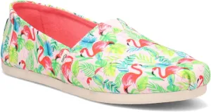 TOMS Women's Sneaker, Pink Pearl Paper Source Flamingo Print, 5