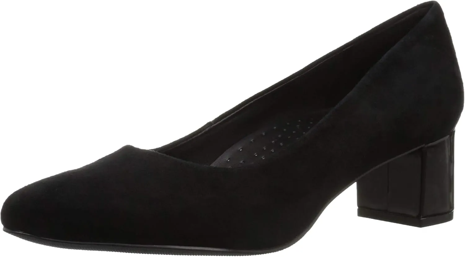 Trotters Women's Kari Pump, Black Suede, 9.5 Wide