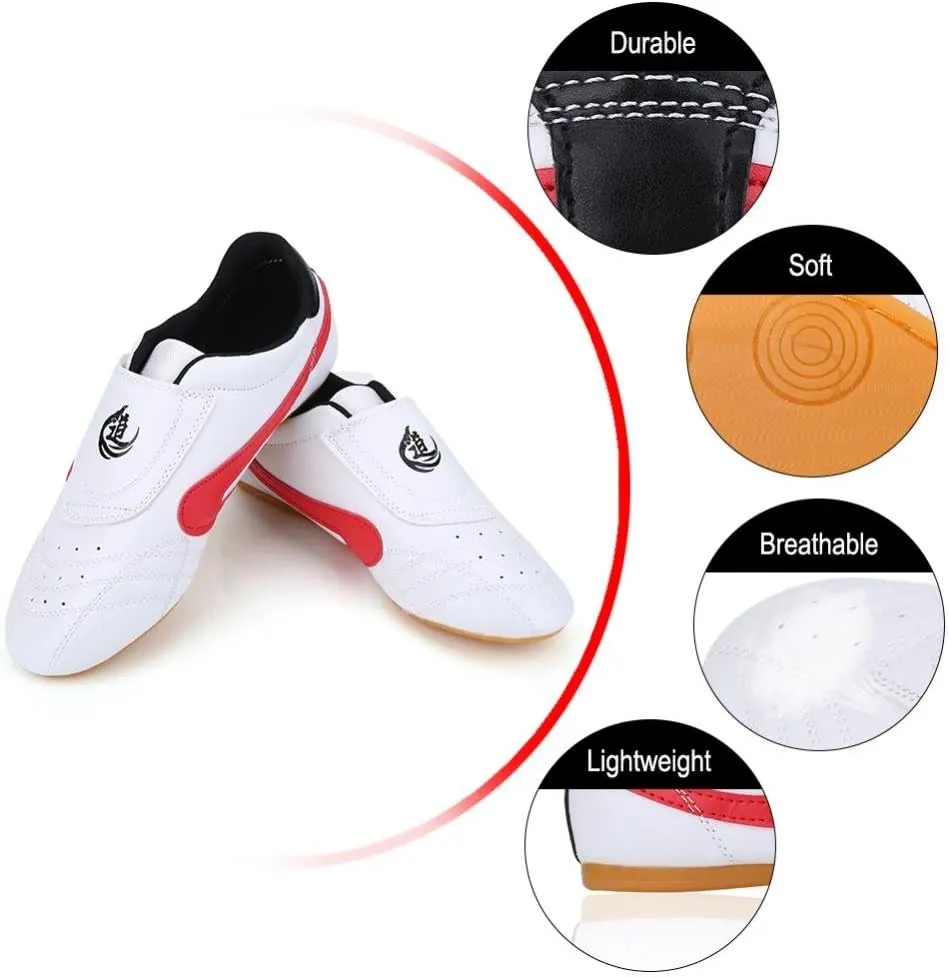 Unisex Taekwondo Shoes Martial Arts Sneaker Kung Fu Karate Boxing Sport Gym Trainning Shoes Lightweight Breathable Shoes for Children Teenager Adults Hot