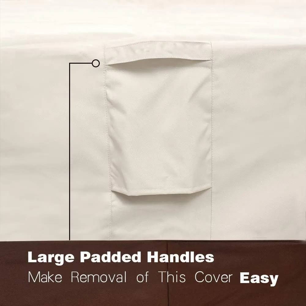 VAILGE Heavy Duty Patio Sofa Cover, 100% Waterproof Outdoor Sofa Cover, Large Lawn Patio Furniture Covers with Air Vent, Large(Standard), Beige & Brown