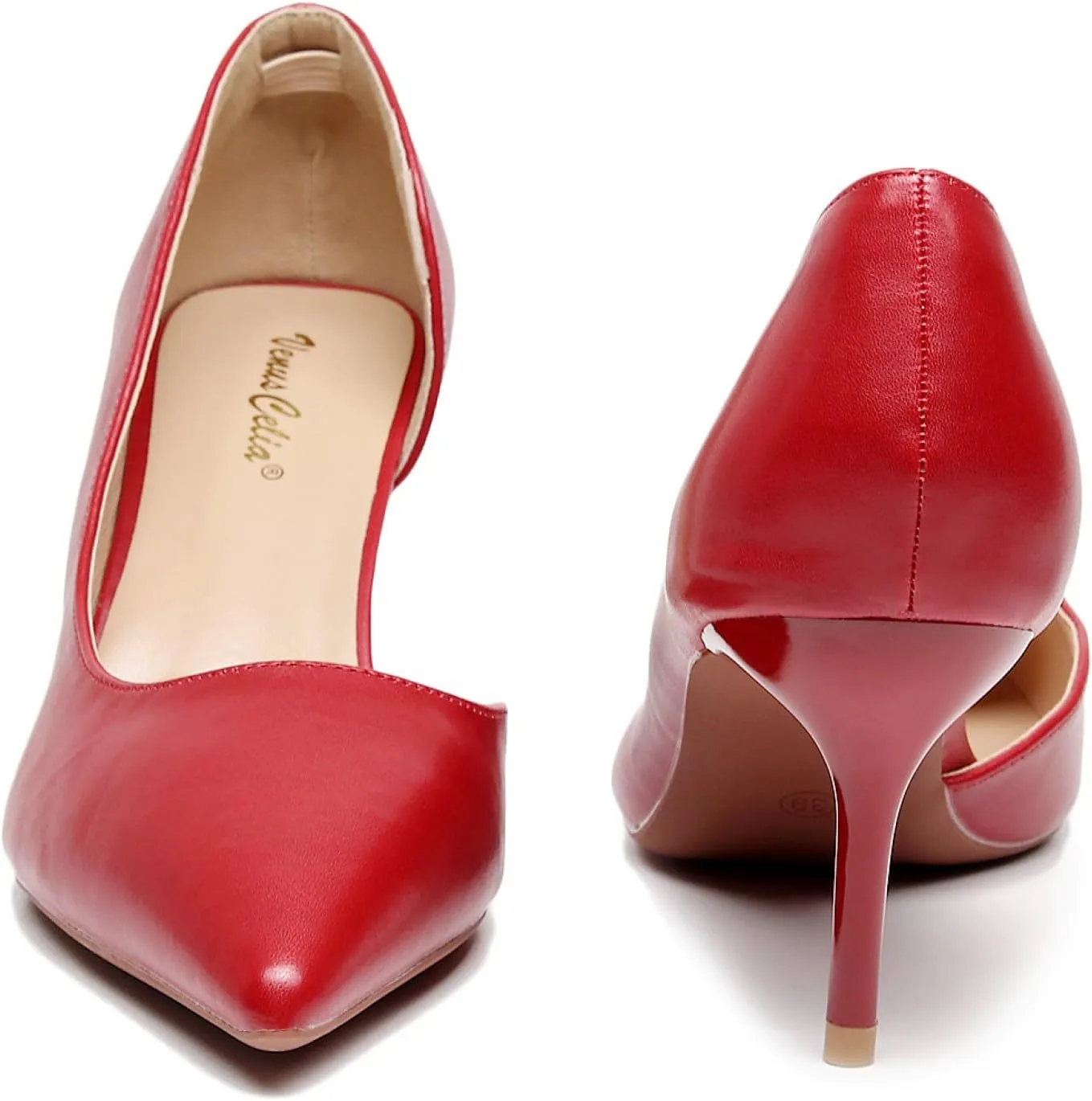 VenusCelia Women's D‘Osay Dress Pump Stiletto Heel Shoes