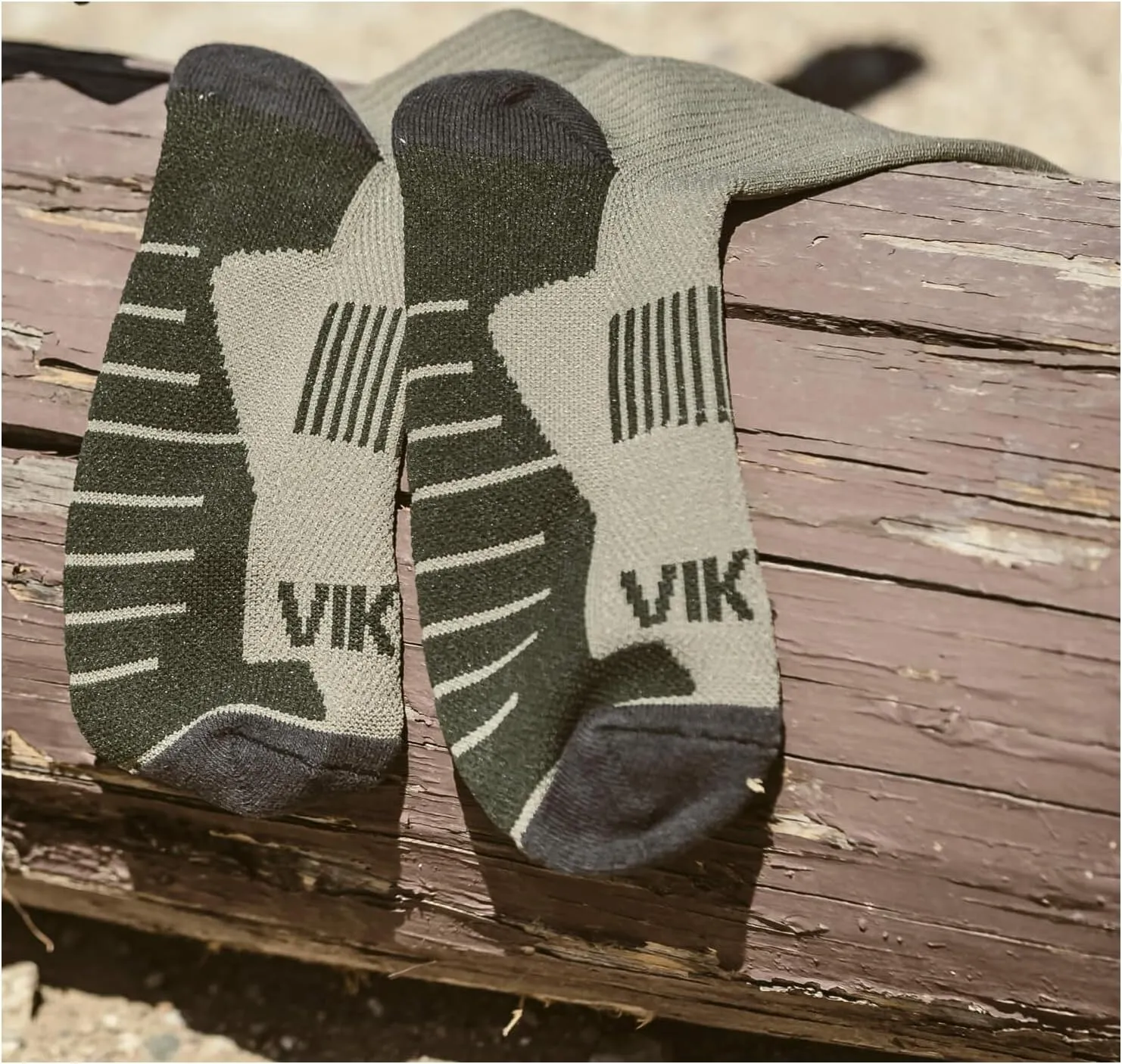 VIKTOS Men's Johnny Combat Cusioned Breathable Arch Support Moisture-Wicking Tactical Boot Socks - 2 Pack