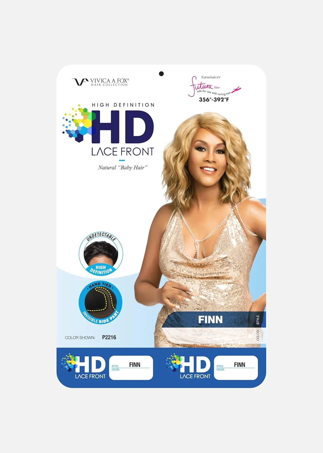 Vivica A. Fox FINN, Futura Synthetic Heat Resistant Fiber, HD Deep Lace Front, Natural Baby Hair, Layered Body Wave and Side Bang w/Invisible Side Part, Full Lace Front Wig (99J Red Burgundy Wine)