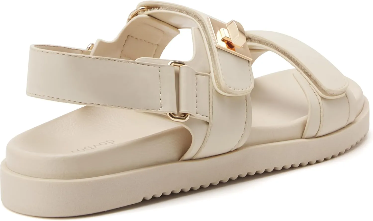 vodvob Women’s Flat Sandals with Soft Cushioned Footbed Open Toe Slides Adjustable Slip On Slippers for Summer