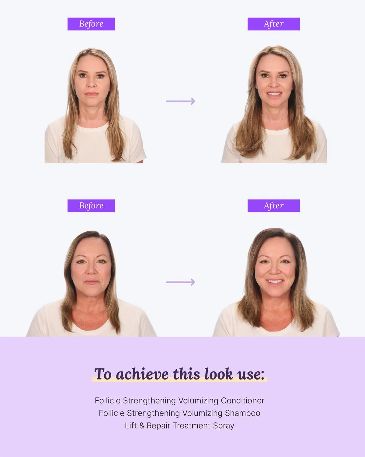Volumizing Mousse for Women - Thickening and Styling Anti-Frizz Foam for Fine, Straight, Wavy, and Curly Hair