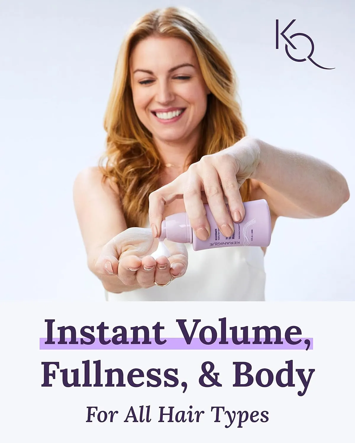 Volumizing Mousse for Women - Thickening and Styling Anti-Frizz Foam for Fine, Straight, Wavy, and Curly Hair
