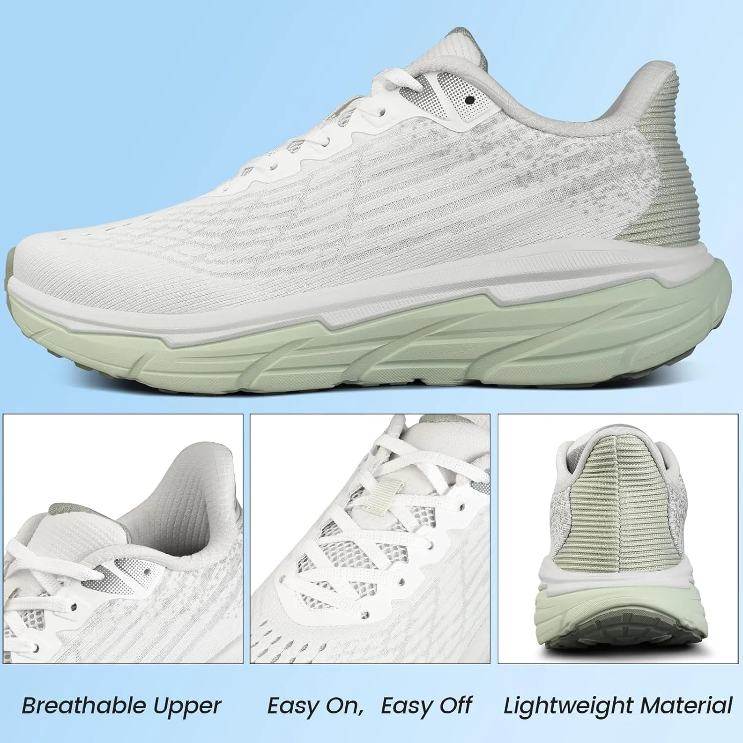 Walking Shoes for Women- Lightweight, Slip On, Breathable Sneakers for Running, Walking, Jogging, Gym