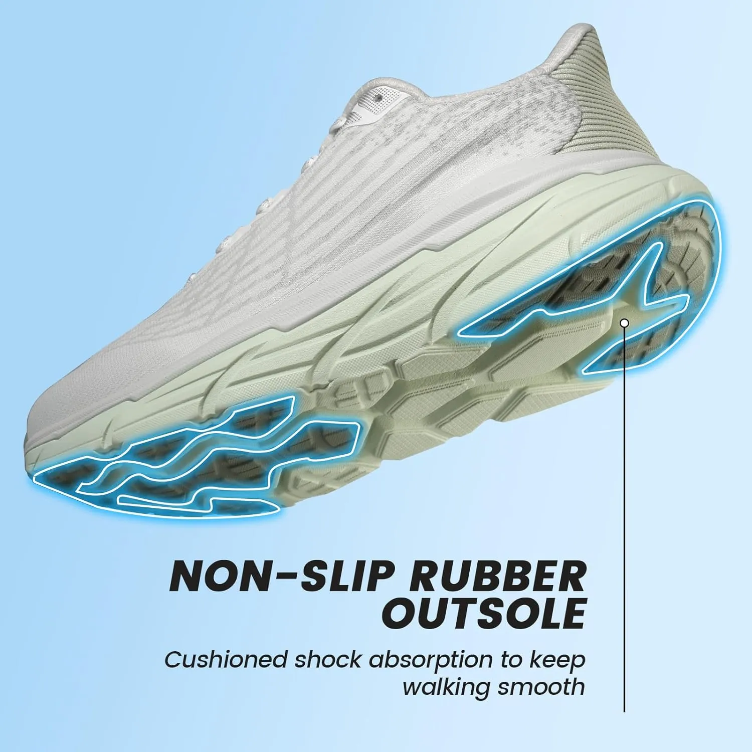 Walking Shoes for Women- Lightweight, Slip On, Breathable Sneakers for Running, Walking, Jogging, Gym