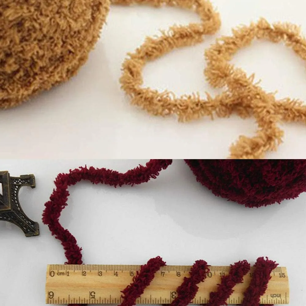 Warm Coral Fleece Fluffy Knitting Yarn Shaggy Blue Fur Yarn Acrylic Velvet Knitting Yarn DIY Fluffy Dolls Blanket Sweater Scarf Handbag Total 5 Skeins