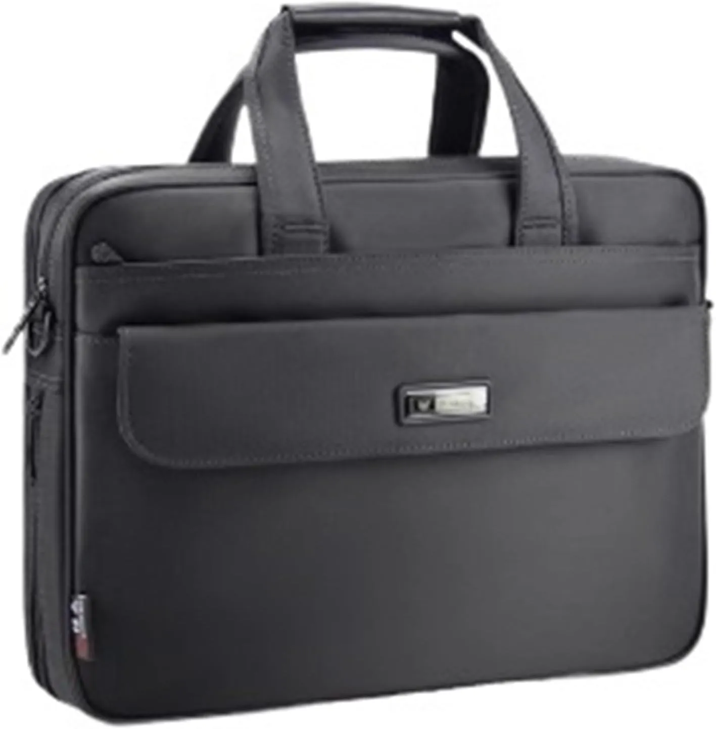 Water Resistant Laptop Briefcase, oxford fabric, Expandable Work Bag w/Strap, Multi-pocket design, Mens Retro Shoulder Satchel Bag, for Travel Office Business College