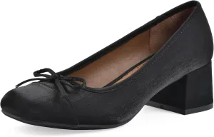 WHITE MOUNTAIN Women's Lately Cap Toe Block Heel Ballet Pump