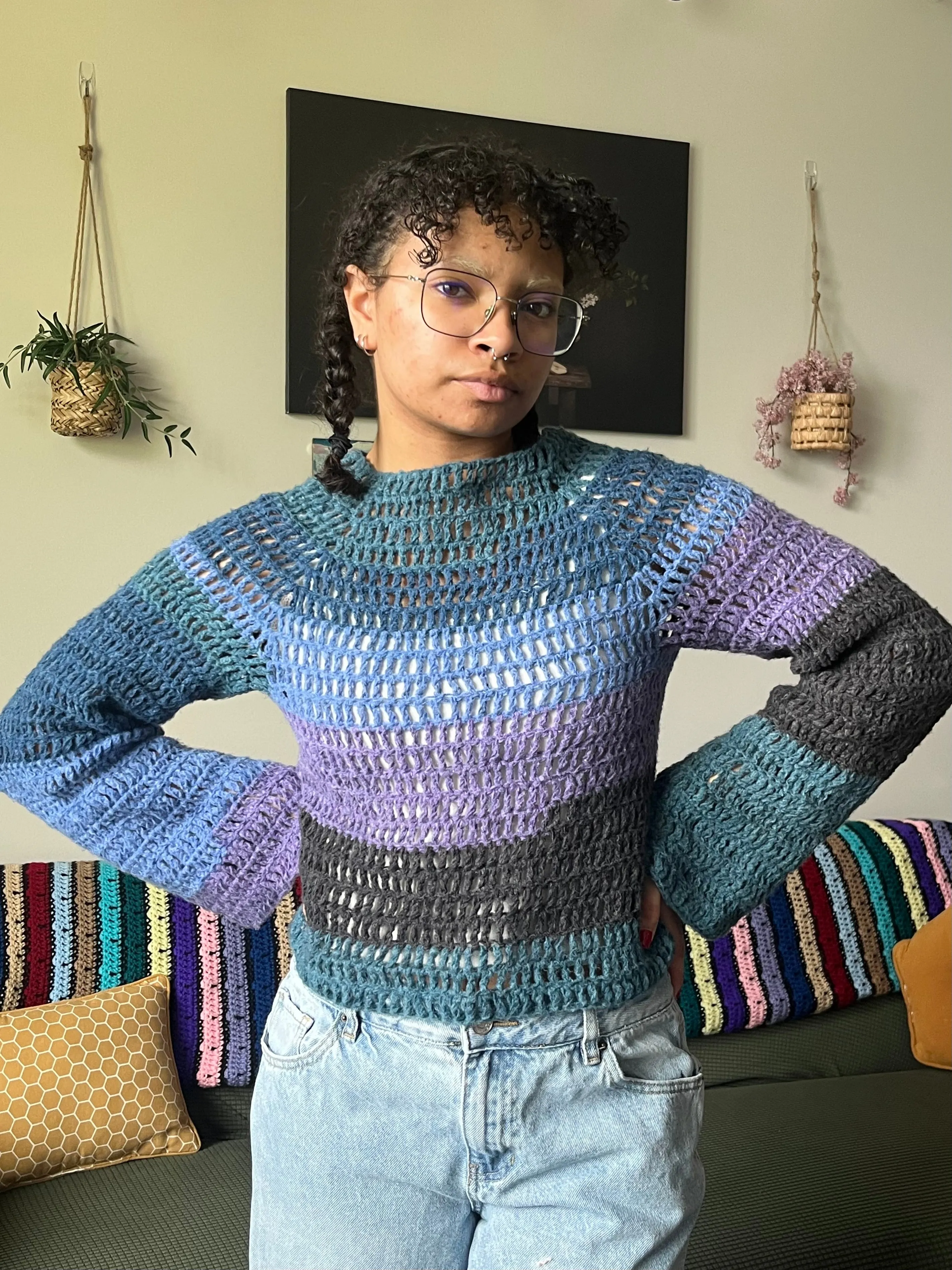 winter blues soft sweater