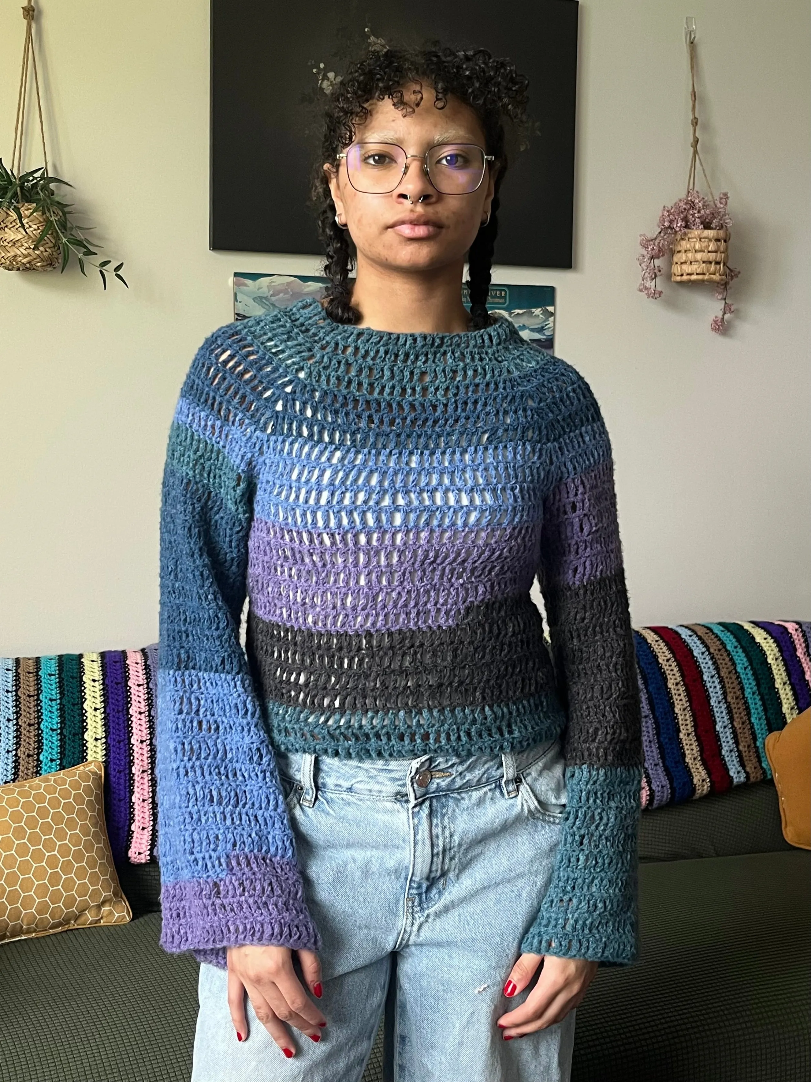 winter blues soft sweater