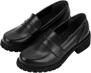 Women JK Uniform Dress Shoes Slip on Oxford Shoes Japanese Anime Cosplay Props