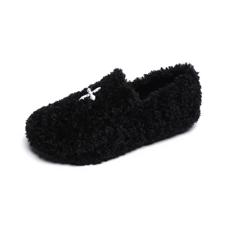 Women Winter Flat Soft Fur Casual Shoes