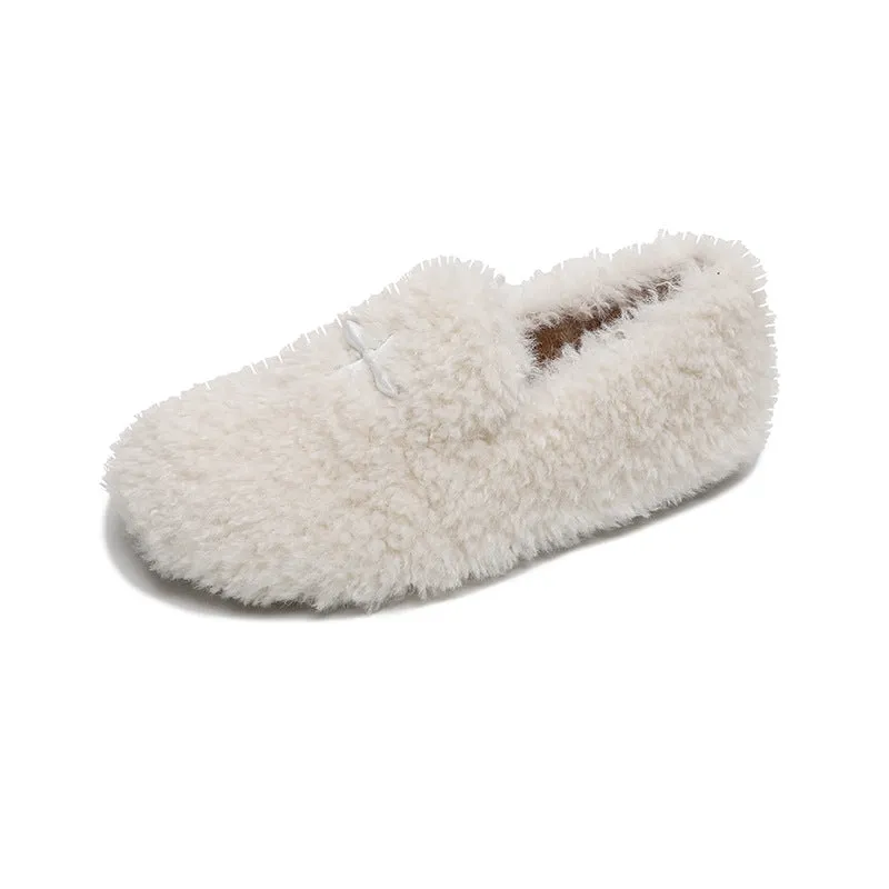 Women Winter Flat Soft Fur Casual Shoes