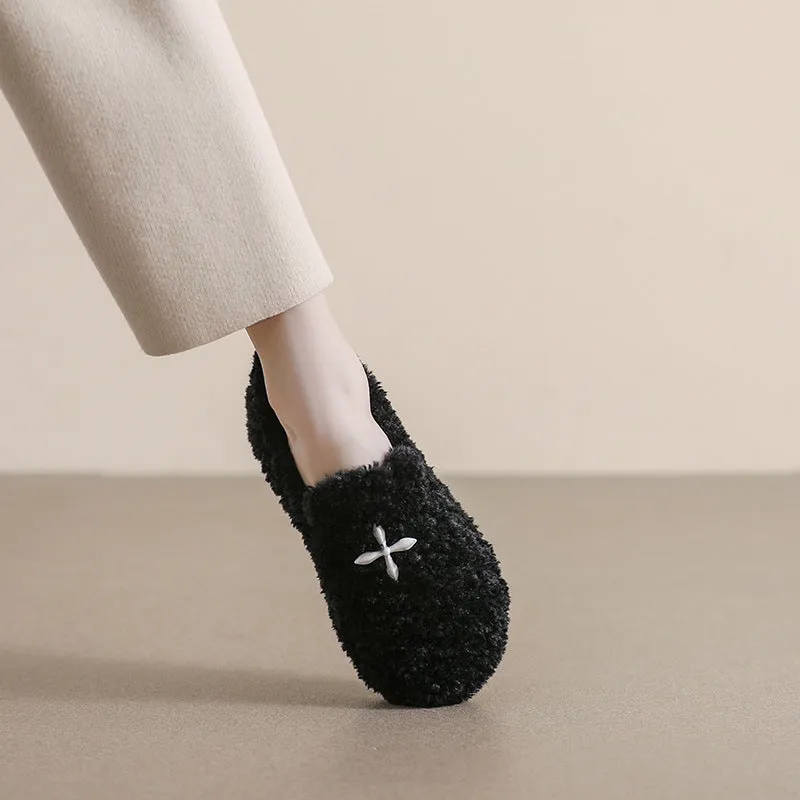 Women Winter Flat Soft Fur Casual Shoes
