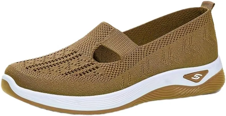 Women's Casual Sneakers, Slip On Lightweight Soft Sole Walking Shoes, Breathable Daily Footwear