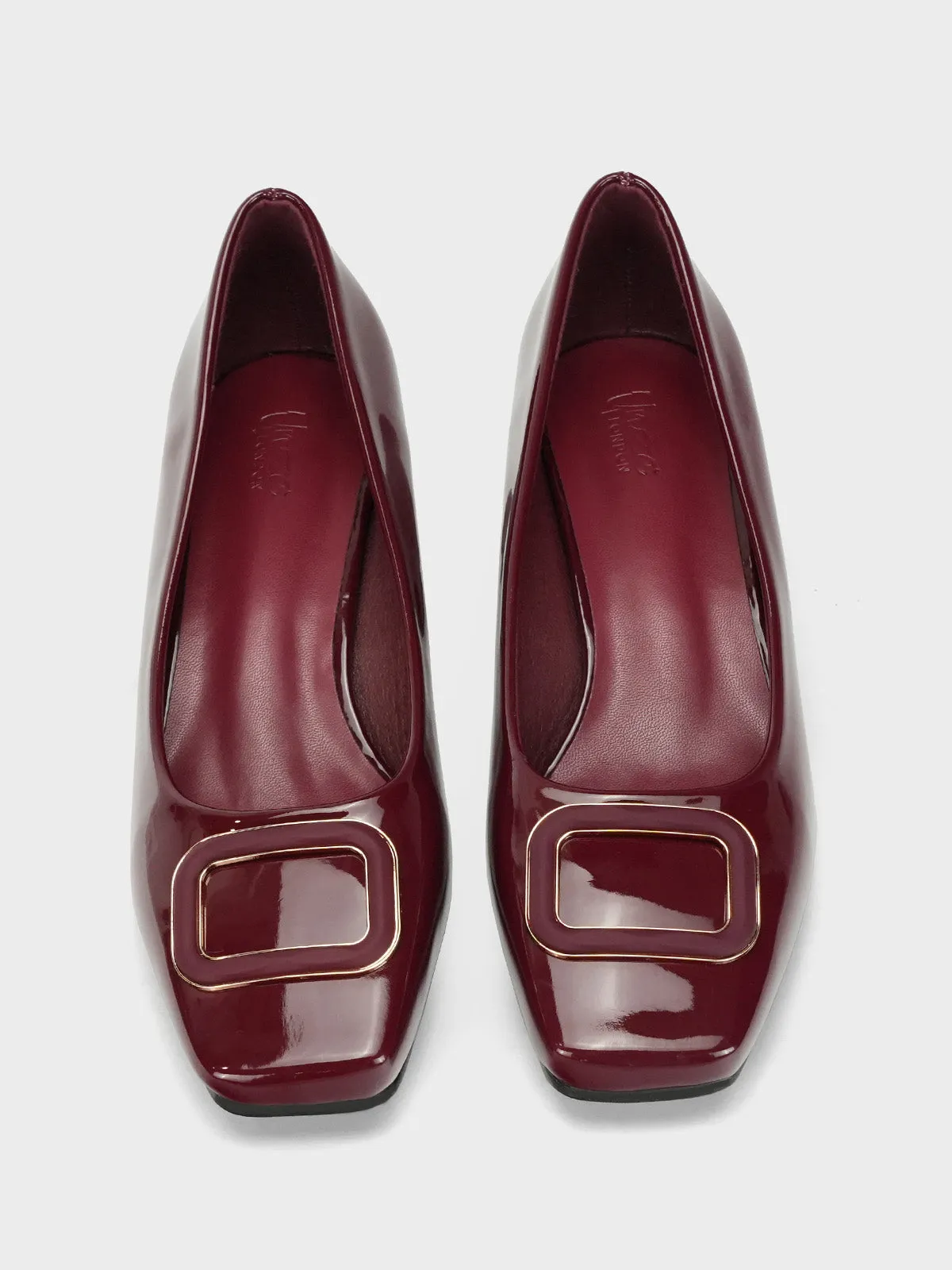 Women's "AWILDA" Square Toe Block Heel Courts