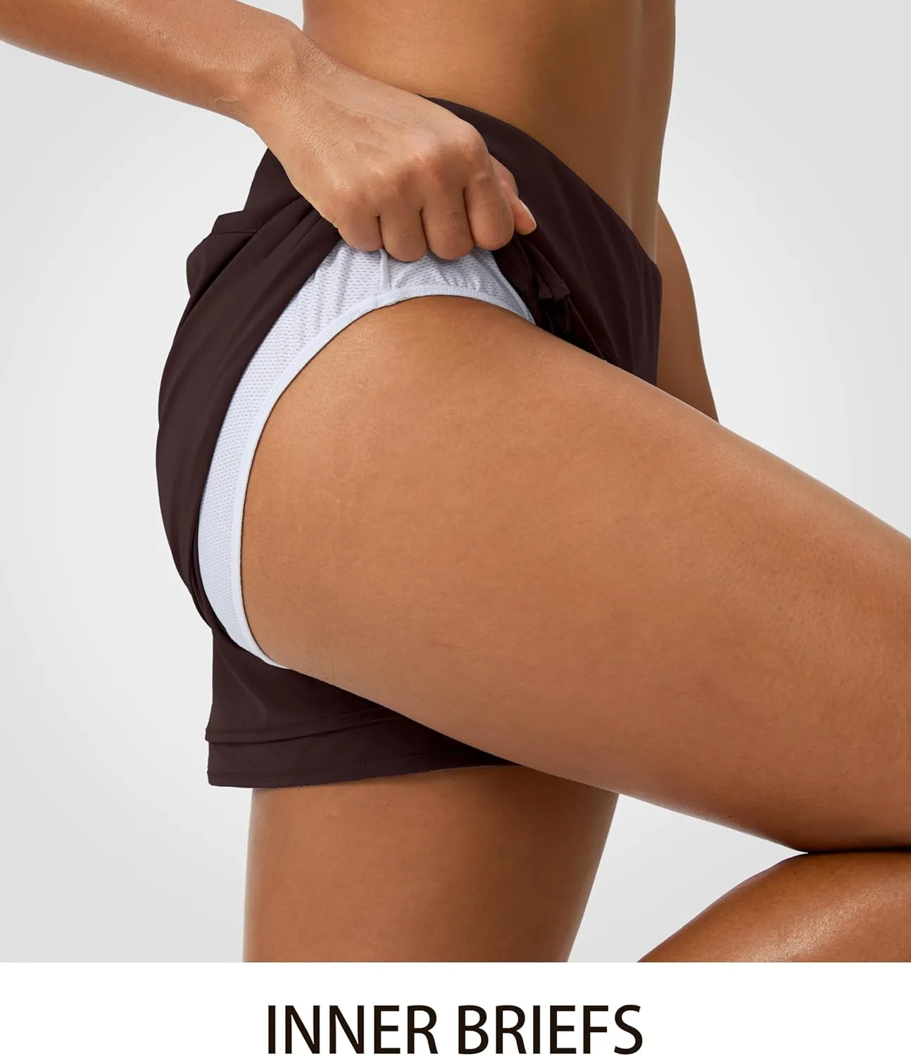 Women's Running Shorts High Waisted Quick-Dry 3 Inch Gym Workout Athletic Shorts for Women with Zipper Pocket
