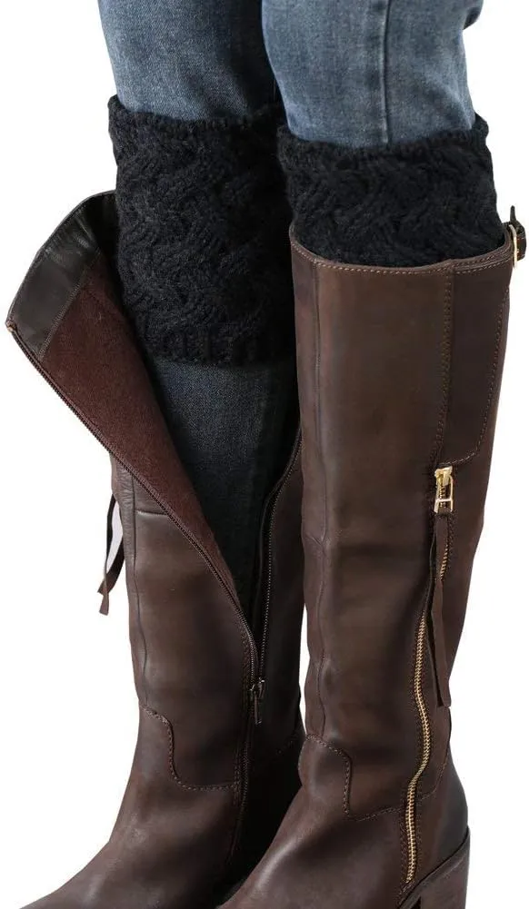 Womens Short Boots Socks Crochet Knitted Boot Cuffs Leg Warmers Socks